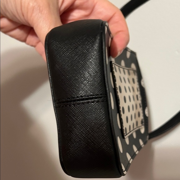 Kate Spade Black and White Polka Dot Crossbody Bag/cell phone bag. Adjust strap. - Picture 6 of 14